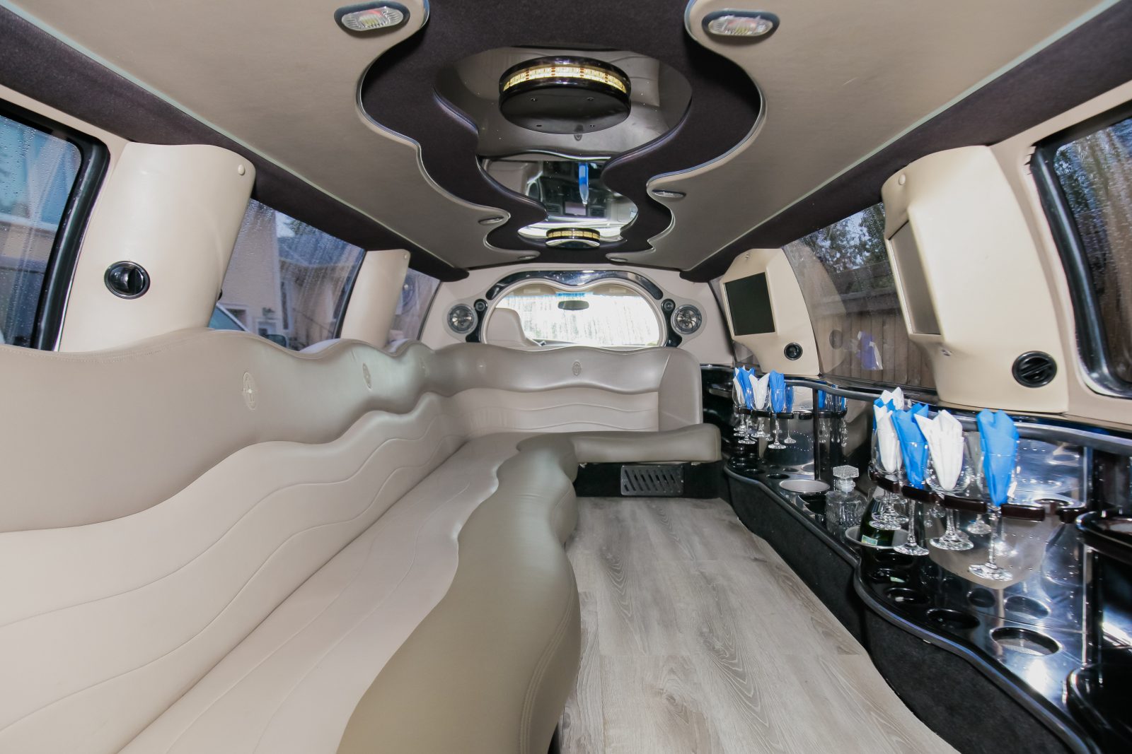 An image showing the inside of the Ford Excursion Stretch Limo