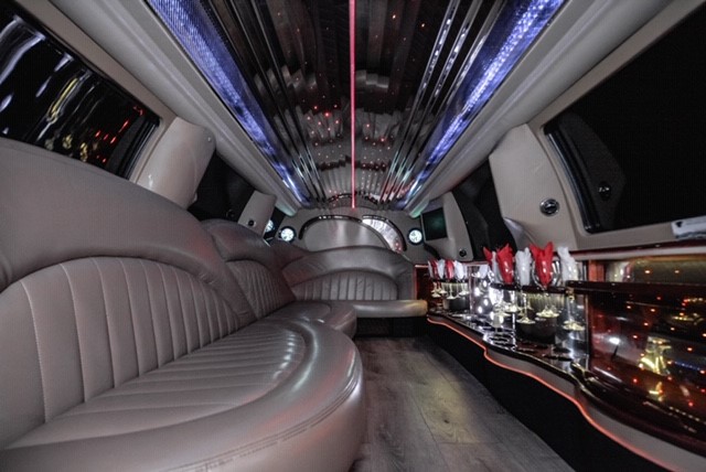 Another image showing the inside of the Lincoln Navigator Stretch Limo