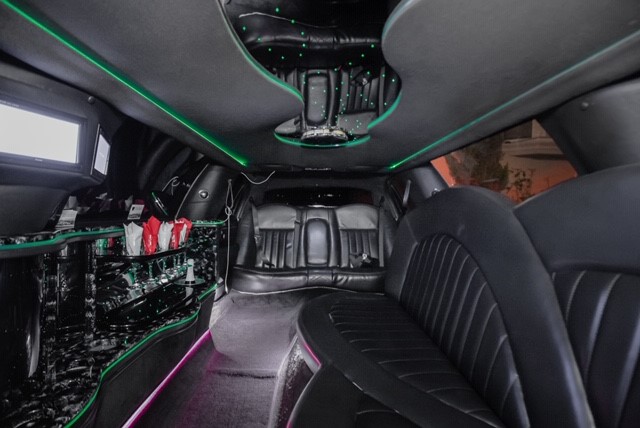 Another image showing the inside of the Lincoln Navigator Stretch Limo